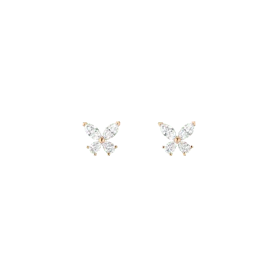 Aurate New York Lab Grown Diamond Butterfly Earrings In Rose