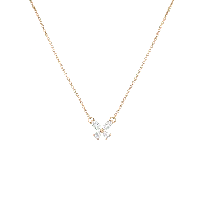 Aurate New York Lab Grown Diamond Butterfly Necklace In White