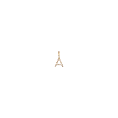 Aurate New York Lab Grown Diamond Classic Letter Pendant In Yellow