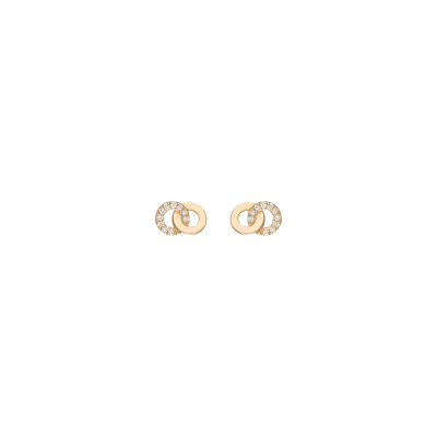 Aurate New York Lab Grown Diamond Connection Stud Earrings In White