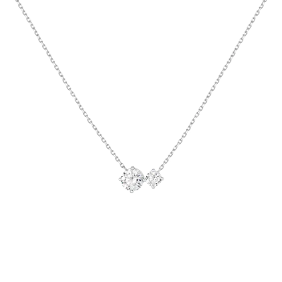 Aurate New York Lab Grown Diamond Duo Necklace In White