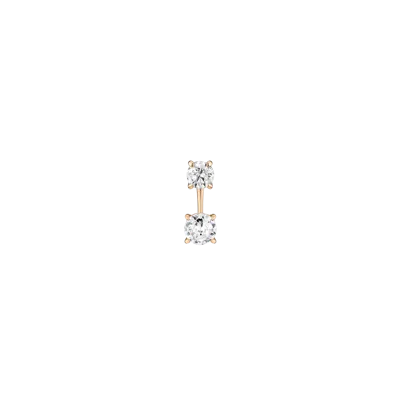 Aurate New York Lab Grown Diamond Ear Jacket - 1ct Round Bottom Stone In Gold