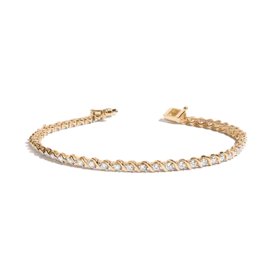 Aurate New York Lab Grown White Sapphire Tennis Bracelet In Gold