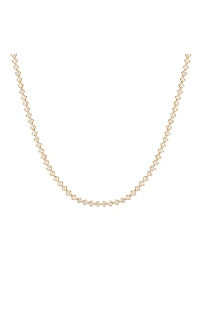 Aurate New York Lab Grown Diamond Tennis Choker Necklace In Yellow