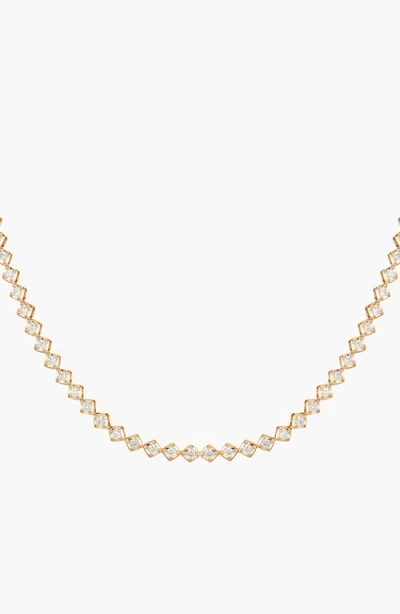 Aurate New York Lab Grown Diamond Tennis Choker Necklace In Gold