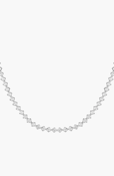 Aurate New York Lab Grown Diamond Tennis Choker Necklace In Metallic