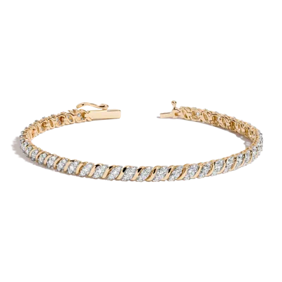 Aurate New York Lab Grown Diamond Triple 's' Estate Tennis Bracelet In White
