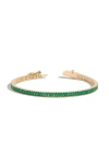 Aurate New York Lab Grown Emerald Baguette Tennis Bracelet In Green