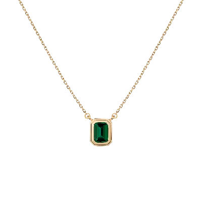 AURATE NEW YORK AURATE NEW YORK LAB GROWN EMERALD HEIRLOOM NECKLACE