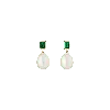 Aurate New York Lab Grown Emerald Heirloom Pearl Drop Earrings In Yellow