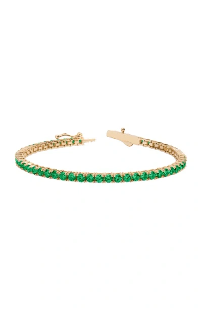 Aurate New York Lab Grown 6ct Emerald Tennis Bracelet In Green
