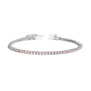 Aurate New York Lab Grown Pink Diamond Tennis Bracelet In White