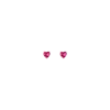 Aurate New York Lab Grown Pink Sapphire Heart Stud Earrings In Yellow