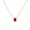 Aurate New York Lab Grown Red Ruby Heirloom Necklace In White