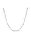 Aurate New York Lab Grown Sapphire Mixed Shape Tennis Necklace In Metallic