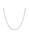 Aurate New York Lab Grown Sapphire Mixed Shape Tennis Necklace In Metallic