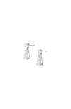 Aurate New York Lab Grown Sapphire Pear Drop Earrings In Metallic