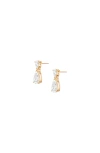 Aurate New York Lab Grown Sapphire Pear Drop Earrings In Gold