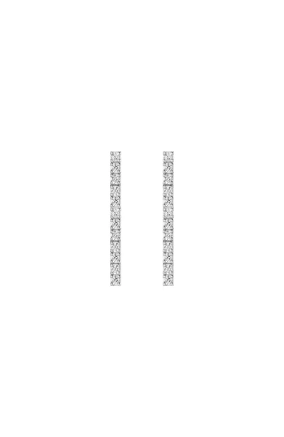 Aurate New York Lab Grown Sapphire Tennis Earrings In White