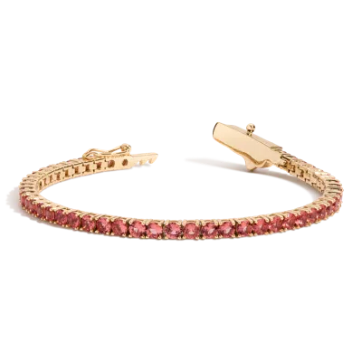 Aurate New York Lab Grown Sunstone Tennis Bracelet In Yellow