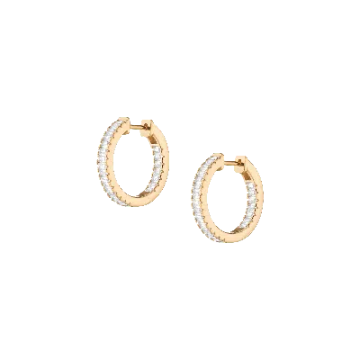 Aurate New York Lab Grown White Sapphire Baguette Hoop Earrings