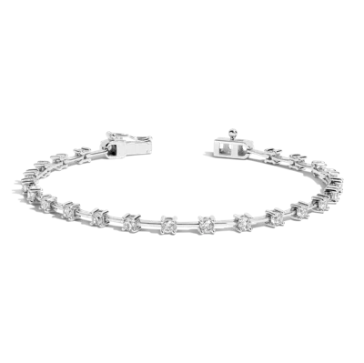 Aurate New York Lab Grown White Sapphire Bar Tennis Bracelet