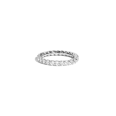 Aurate New York Lab Grown White Sapphire Birthstone Heritage Ring