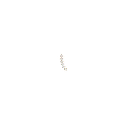 Aurate New York Lab Grown White Sapphire Climber - Flatback In Yellow