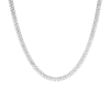 Aurate New York Lab Grown White Sapphire Double Row Tennis Necklace In White