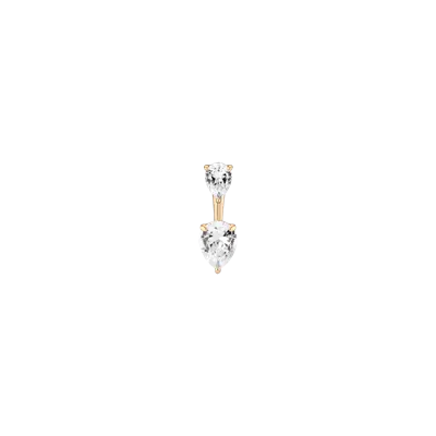 Aurate New York Lab Grown White Sapphire Ear Jacket - Pear Bottom Stone