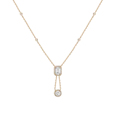 Aurate New York Lab Grown White Sapphire Edwardian Lariat Necklace