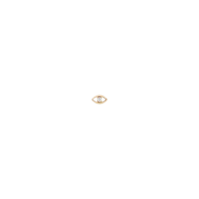 Aurate New York Lab Grown White Sapphire Evil Eye Stud Earrings - Flatback In Yellow