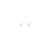 Aurate New York Lab Grown White Sapphire Heart Stud Earrings