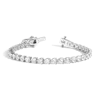 Aurate New York Lab Grown White Sapphire Heart Tennis Bracelet In White