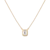 Aurate New York Lab Grown White Sapphire Heirloom Necklace In Yellow