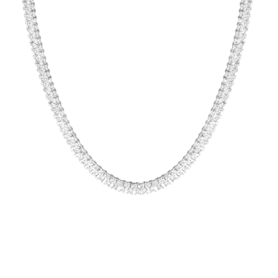 Aurate New York Lab Grown White Sapphire Love Affair Tennis Necklace In Yellow