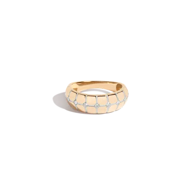 Aurate New York Lab Grown White Sapphire Matrix Ring In Gold