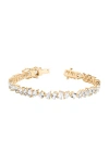 Aurate New York Lab Grown White Sapphire Mixed Shape Tennis Bracelet In Gold