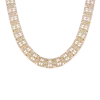 Aurate New York Lab Grown White Sapphire Panther Chain Link Necklace In Yellow