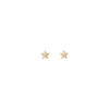 Aurate New York Lab Grown White Sapphire Star Stud Earrings - Flatback In Yellow