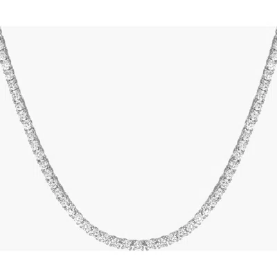 Aurate New York Lab Grown White Sapphire Statement Tennis Necklace In Neutral