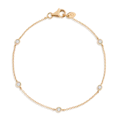 Aurate New York Lab Grown White Sapphire Station Bracelet In Yellow