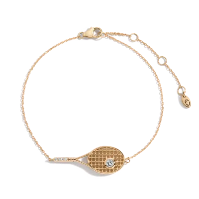 Aurate New York Lab Grown White Sapphire Tennis Racket Bracelet