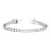 Aurate New York Lab Grown White Sapphire Three-prong Tennis Bracelet In White