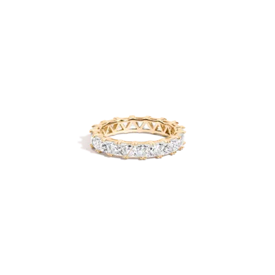 Aurate New York Lab Grown White Sapphire Trillion Eternity Ring