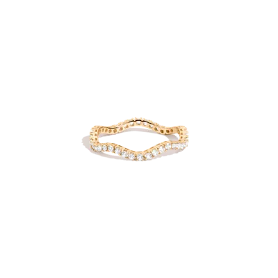 Aurate New York Lab Grown White Sapphire Wave Ring