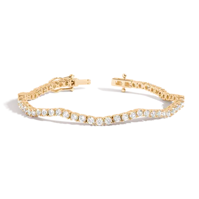 Aurate New York Lab Grown White Sapphire Wave Tennis Bracelet