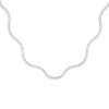 Aurate New York Lab Grown White Sapphire Wave Tennis Necklace In White