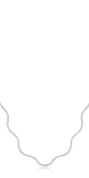Aurate New York Lab Grown White Sapphire Wave Tennis Necklace