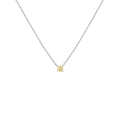 Aurate New York Lab Grown Yellow Diamond Solitaire Necklace